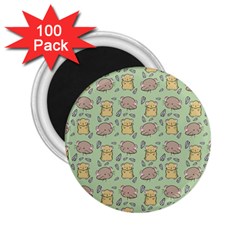 Cute Hamster Pattern 2 25  Magnets (100 Pack)  by Simbadda