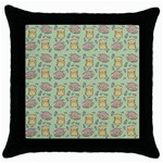 Cute Hamster Pattern Throw Pillow Case (Black) Front