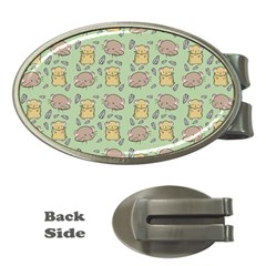 Cute Hamster Pattern Money Clips (Oval) 