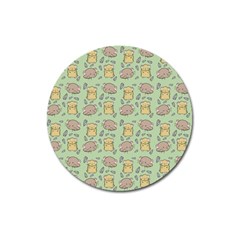 Cute Hamster Pattern Magnet 3  (Round)