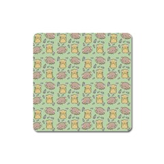 Cute Hamster Pattern Square Magnet