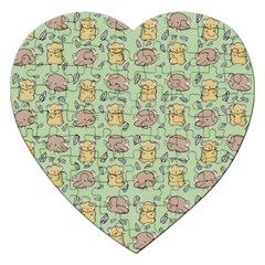 Cute Hamster Pattern Jigsaw Puzzle (Heart)