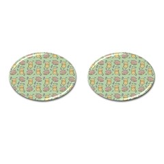 Cute Hamster Pattern Cufflinks (Oval)