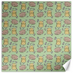 Cute Hamster Pattern Canvas 12  x 12  