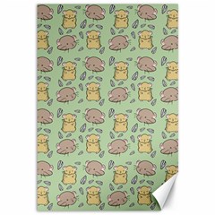 Cute Hamster Pattern Canvas 12  x 18  