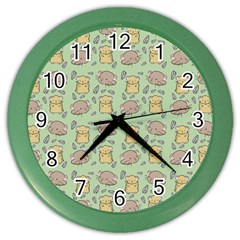 Cute Hamster Pattern Color Wall Clocks