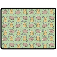 Cute Hamster Pattern Fleece Blanket (Large) 