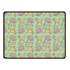 Cute Hamster Pattern Fleece Blanket (Small)