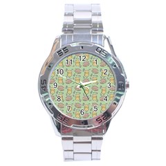 Cute Hamster Pattern Stainless Steel Analogue Watch