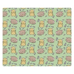 Cute Hamster Pattern Double Sided Flano Blanket (Small) 