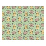 Cute Hamster Pattern Double Sided Flano Blanket (Large)  80 x60  Blanket Front