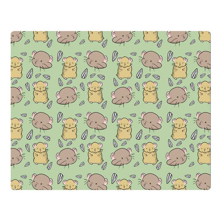 Cute Hamster Pattern Double Sided Flano Blanket (Large) 