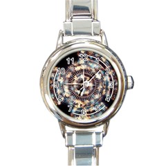 Science Fiction Background Fantasy Round Italian Charm Watch