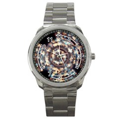 Science Fiction Background Fantasy Sport Metal Watch by Simbadda