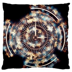 Science Fiction Background Fantasy Large Flano Cushion Case (one Side) by Simbadda