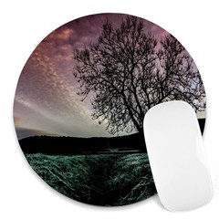 Sky Landscape Nature Clouds Round Mousepads by Simbadda