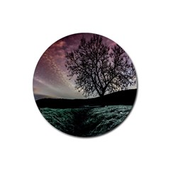 Sky Landscape Nature Clouds Rubber Round Coaster (4 Pack) 