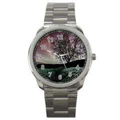 Sky Landscape Nature Clouds Sport Metal Watch