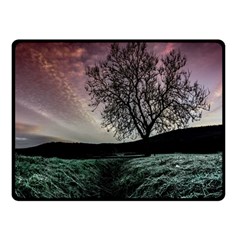 Sky Landscape Nature Clouds Double Sided Fleece Blanket (small) 