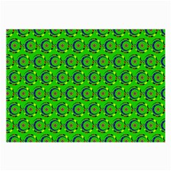 Green Abstract Art Circles Swirls Stars Large Glasses Cloth by Simbadda