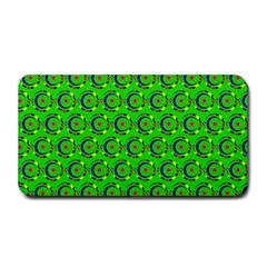 Green Abstract Art Circles Swirls Stars Medium Bar Mats