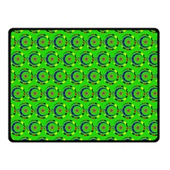 Green Abstract Art Circles Swirls Stars Fleece Blanket (small)