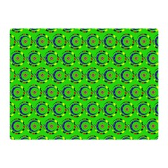 Green Abstract Art Circles Swirls Stars Double Sided Flano Blanket (mini) 