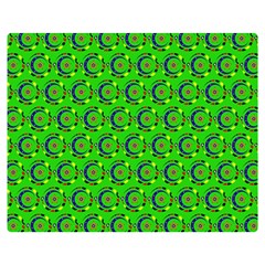 Green Abstract Art Circles Swirls Stars Double Sided Flano Blanket (medium)  by Simbadda