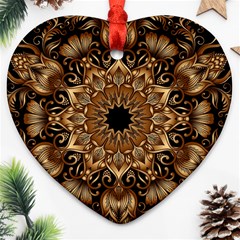 3d Fractal Art Heart Ornament (two Sides)