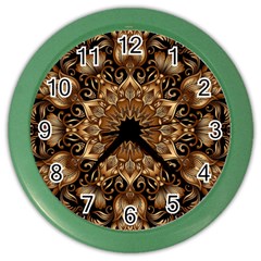 3d Fractal Art Color Wall Clocks