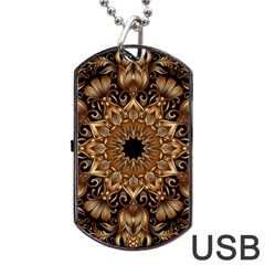 3d Fractal Art Dog Tag Usb Flash (one Side)