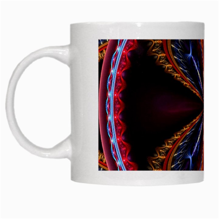 3d Abstract Ring White Mugs