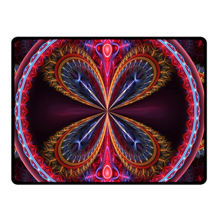 3d Abstract Ring Double Sided Fleece Blanket (Small) 