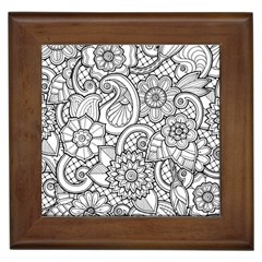 These Flowers Need Colour! Framed Tiles by Simbadda