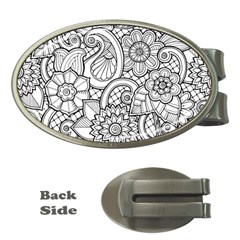 These Flowers Need Colour! Money Clips (oval)  by Simbadda