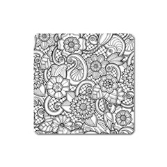 These Flowers Need Colour! Square Magnet