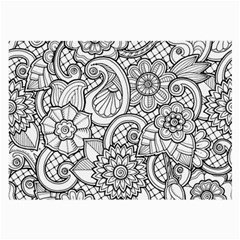 These Flowers Need Colour! Large Glasses Cloth (2-side) by Simbadda