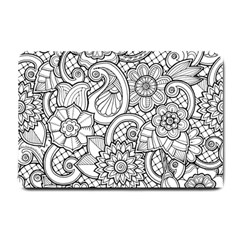 These Flowers Need Colour! Small Doormat  by Simbadda