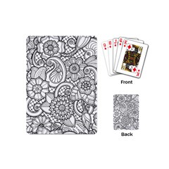 These Flowers Need Colour! Playing Cards (mini)  by Simbadda