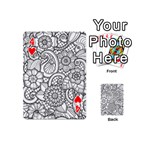 These Flowers Need Colour! Playing Cards 54 (Mini)  Front - Heart4