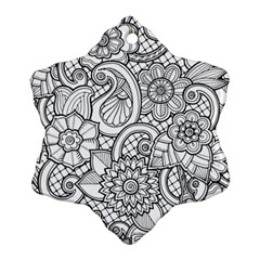 These Flowers Need Colour! Ornament (snowflake)