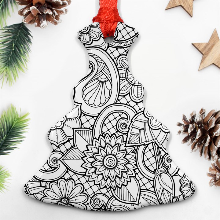 These Flowers Need Colour! Ornament (Christmas Tree) 