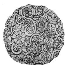 These Flowers Need Colour! Large 18  Premium Flano Round Cushions