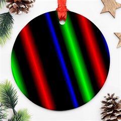 Multi Color Neon Background Ornament (round) by Simbadda