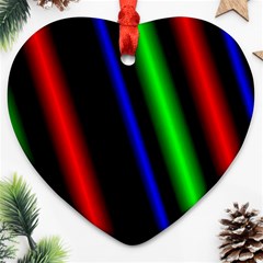 Multi Color Neon Background Ornament (heart)