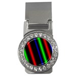 Multi Color Neon Background Money Clips (CZ)  Front