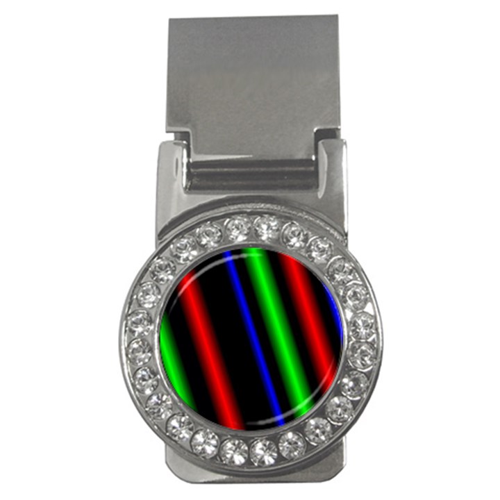 Multi Color Neon Background Money Clips (CZ) 