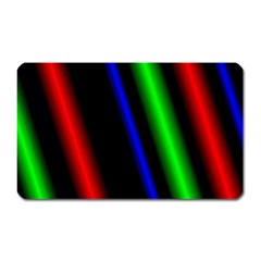 Multi Color Neon Background Magnet (rectangular) by Simbadda