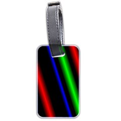 Multi Color Neon Background Luggage Tags (two Sides)