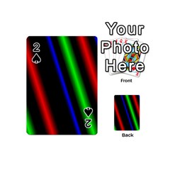 Multi Color Neon Background Playing Cards 54 (mini)  by Simbadda